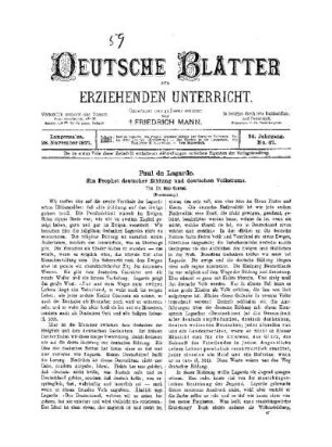 Paul de Lagarde : ein Prophet deutscher Bildung und deutschen Volkstums ; (Fortsetzung)