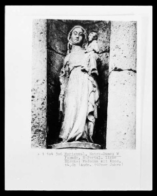 Nordportal, linke Nische: Madonna