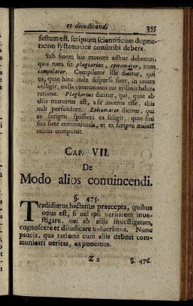 Cap. VII. de Modo alios convincendi.