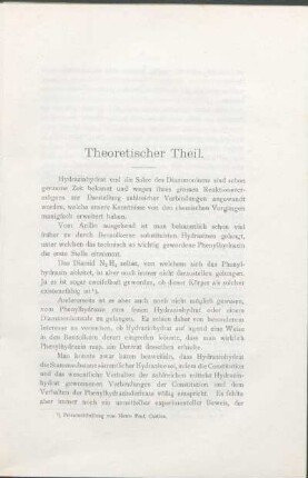 Theoretischer Theil.