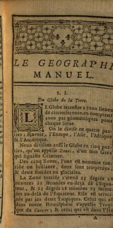 Le geographe manuel
