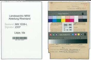 Entnazifizierung Ida Liepe , geb. 17.04.1895 (Landesbeamter)