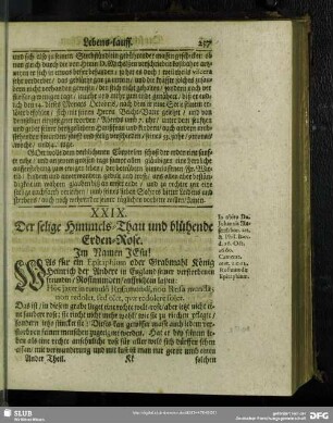 XXIX. Der selige Himmels-Thau und blühende Erden-Rose