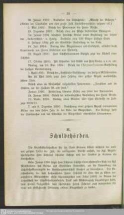 II. Schulbehörden