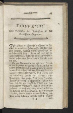Drittes Kapitel. Die Geschichte der Kartoffeln in den rheinischen Gegenden