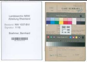 Entnazifizierung Bernhard Boehmer , geb. 30.11.1901 (Monteur)