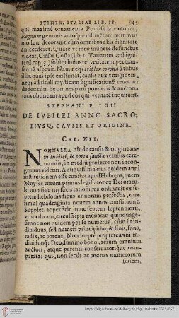 De Iubiliei Anno Sacro, Eiusq. Causis Et Origine