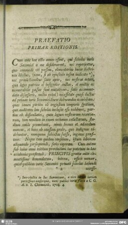 Praefatio Primae Editionis