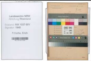 Entnazifizierung Erich Fritsche , geb. 06.12.1907 (Bauinspektor)