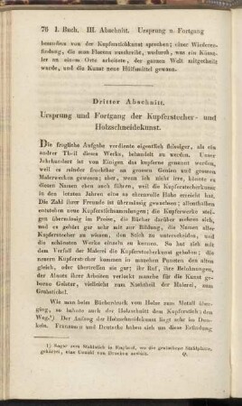 Dritter Abschnitt. Ursprung und Fortgang der Kupferstecher- und Holzschneidekunst.