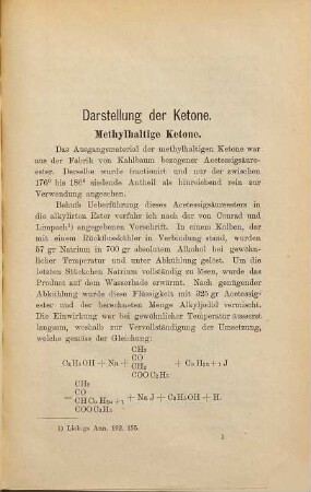 Beiträge zur Kenntniss der Ketone