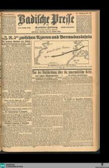 Badische Presse : Generalanzeiger der Residenz Karlsruhe und des Großherzogtums Baden, Morgenausgabe