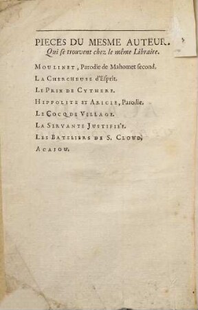 Acajou : opera comique ; représenté pour la première fois sur le Théâtre du Fauxbourg Saint Germain, le 8. Mars 1744