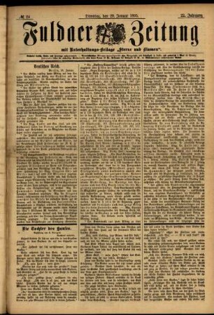 Ausgabe vom Dienstag, den 29. Januar 1895.