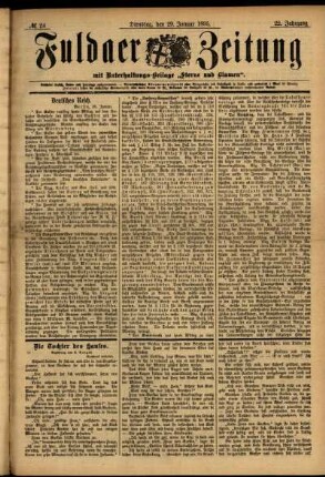 Ausgabe vom Dienstag, den 29. Januar 1895.