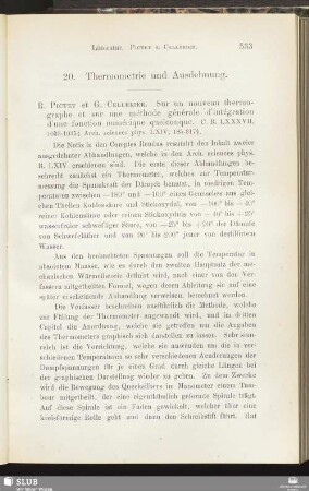 20. Thermometrie und Ausdehnung