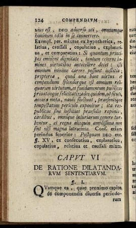 Caput VI. De Ratione Dilatandarum Sententiarum.