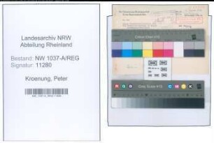 Entnazifizierung Peter Kroenung , geb. 22.12.1895 ()