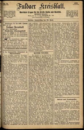 Ausgabe vom Donnerstag, den 28. Juni 1883.