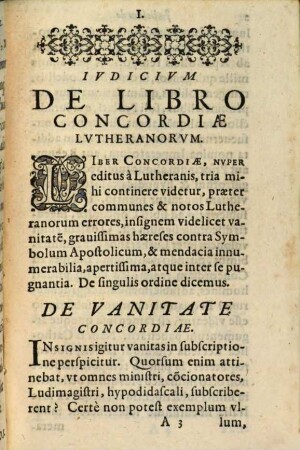 Iudicium Roberti Bellarmini Politiani, Societatis Iesu Theologi, De Libro, quem Lutherani vocant, Concordiae