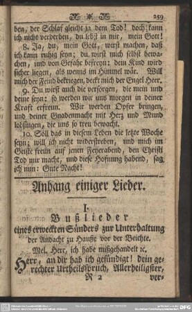 Anhang einiger Lieder