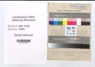 Entnazifizierung Edmund Scharf , geb. 31.08.1896 (Beamter)