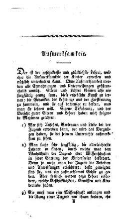 Aufmerksamkeit