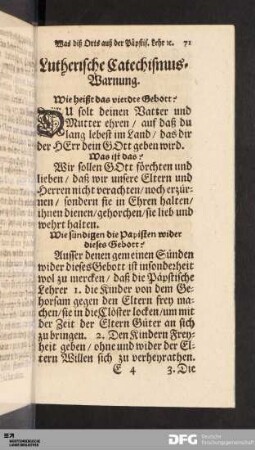 Was diß Orts auß der Päpstischen Lehr herfliesse?