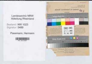 Entnazifizierung Hermann Passmann , geb. 01.04.1900 (Treuhaender)