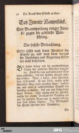 Die sechste Betrachtung.