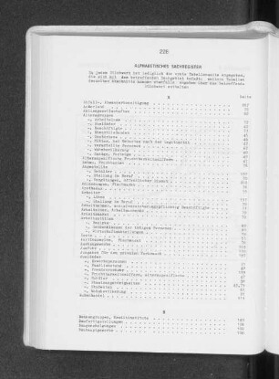 Alphabetisches Sachregister