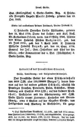 Ueberblick des Preußischen Staates