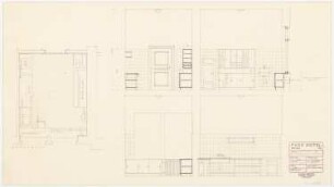Park Hotel, Posen: Küche im 4. Obergeschoss: Wandansichten 1:20