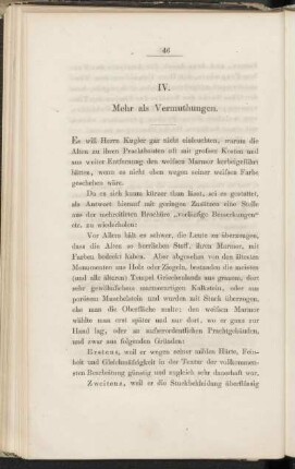 IV. Mehr als Vermuthungen.