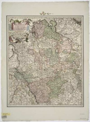 Karte von dem Niederrheinisch-Westfälischen Reichskreis, 1:620 000, Kupferstich, um 1702