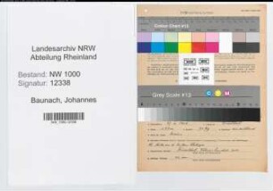 Entnazifizierung Johannes Baunach, geb. 21.06.1908 (Steuerberater)