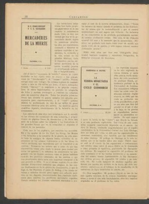 La teoría monetaria y el ciclo económico