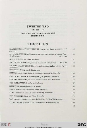 Textilien (Nr. 159-181)