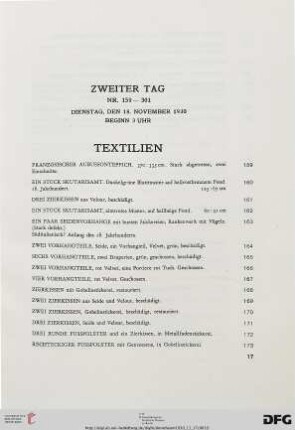 Textilien (Nr. 159-181)
