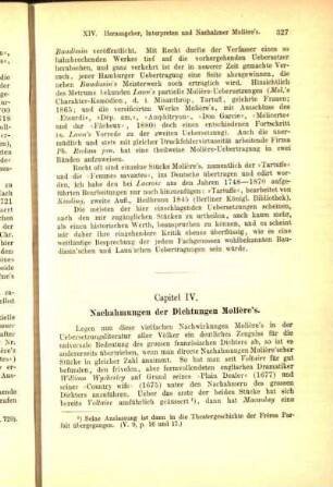 Capitel IV. Nachahmungen der Dichtungen Moliére's.