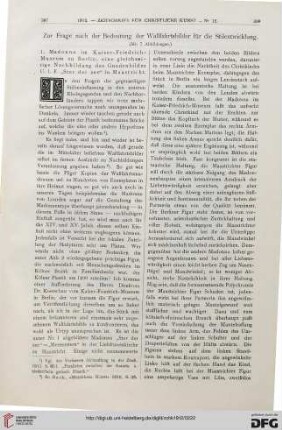 Zur Frage nach der Bedeutung der Wallfahrtsbilder für die Stilentwicklung
