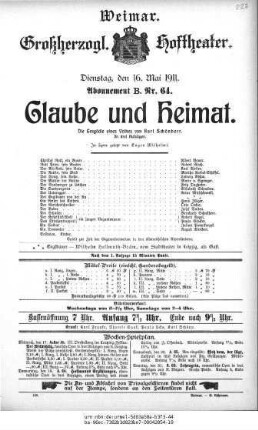 Glaube und Heimat