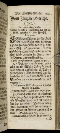 Vom Jüngsten Gericht. - Vom ewigen Leben.
