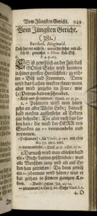 Vom Jüngsten Gericht. - Vom ewigen Leben.