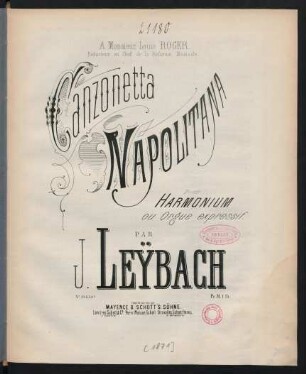 Canzonetta napolitana : pour harmonium ou orgue expressif