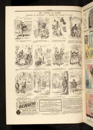 De Paris a Bade Dessin de Hadol, - d'après les croquis de Lix