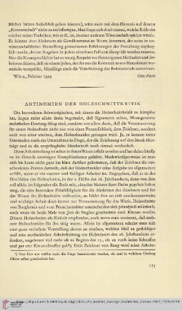 1/2: Antinomien der Holzschnittkritik