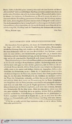 1/2: Antinomien der Holzschnittkritik