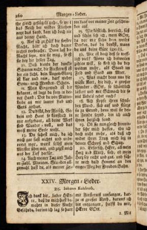 260-280, XXIV. Morgen-Lieder