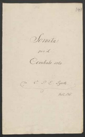 Sonaten; cemb; B-Dur; H 212; Wq 65.45